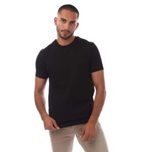 Emporio Armani Mens Eagle Jacquard All-Over Print T-Shirt / Black